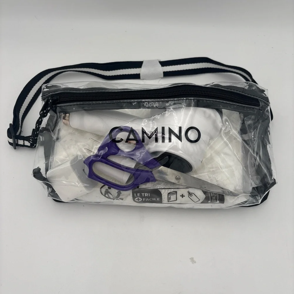 CAMINO‎ Black and Gray Cosmetic Bag with Transparent Design